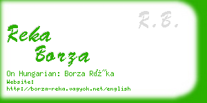 reka borza business card